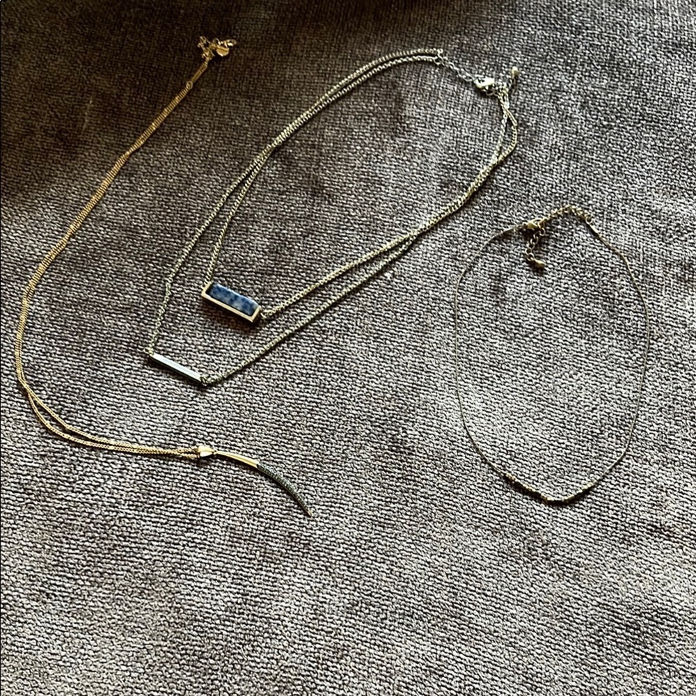 Bundle of Simple, Elegant Gold Necklaces, Costume Jewelry